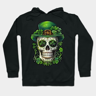 St. Patrick's Day Shamrock Skull Hoodie